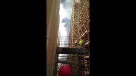 huge fire in The Great Egyptian Museum the video from inside the museum # 5