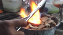 The process of melting gold the traditional way