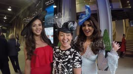 Charlotte Dawson, Shelby Tribble show off Layla Leigh hats for Ascot