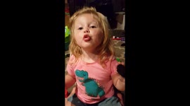 little girl thinks she's whistling