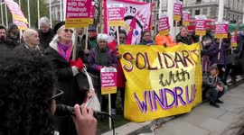 People protest in support of Windrush generation after Amber Rudd's resignation