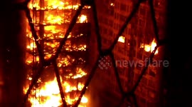 Massive fire rips through 24-storey building in Sao Paulo