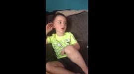 3 year old singing Go Cubs Go
