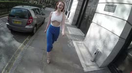 Britain's Next Top Model contestant Victoria Clay arrives at London party