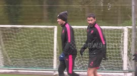 Robert Pires trains with Arsenal ahead of Europa League semi-final second leg