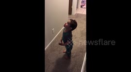 Adorable toddler thinks family's smoke detector is Amazon Alexa
