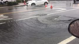 Flooded streets in New Jersey