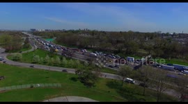 Van Crash on Highway Van Wyck Expy S
