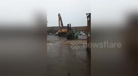Newsflare Edit - FORK LIFT TRUCK THROUGH WINDOW WHOOPS