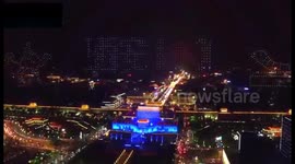 1374 luminous drones dance across sky creating new record