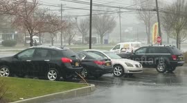 Springtime Downpour in Mount Sinai, New York
