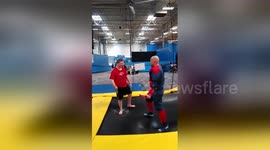 After six years in jail father surprises son on birthday by dressing as Spider-Man