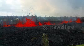 Stunning video shows river of lava flowing through Hawaii's Leilani Avenue