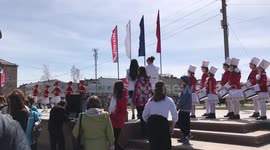 rehearsal of the victory parade