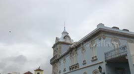 Stork nes Stork nest on the building