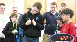 Australian breaks world record by solving Rubik's Cube in 4.22 seconds