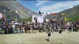 Traditional Gilgity Dance in the opening ceremony of inter district Volley ball Championship organised by government of Gilgit Baltistan Government.