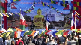 Buda borne in Nepal birthday celebration in Trafalgar Square London by Jim Connor