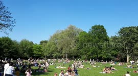 Londoners relax in Holland Park during Bank Holiday Monday scorcher
