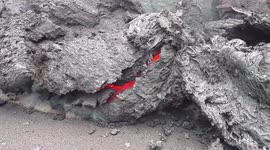 MAY 7: Up close with cooling lava in Hawaii's Leilani Estates