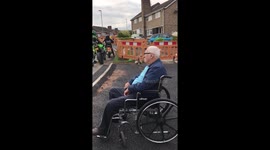 UK biker fanatic grandad gets visit from motorcycle gang in moving birthday tribute