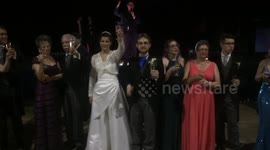 Newlyweds toast