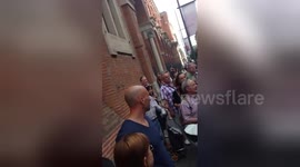 Newsflare Edit - French mounted police arrest motorcycle passenger