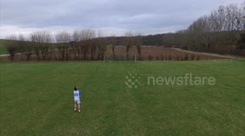 Drone captures French amateur player's spectacular goal