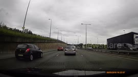 Near miss on A50 in stoke on trent