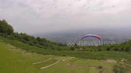 British paraglider has lucky escape after failing to take off