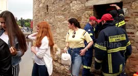 Firefighters rescue students trapped in White Tower as floods hit Greece