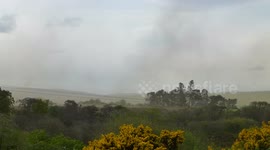 Windy Dust storm in Scotland