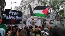 Palestinian protest in London before 70th anniversary of Nakba Day