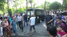 the video was fired on 12 May 2018 Saturday, a burning shop, two people died from burning and a child critically burned, in the city of probolinggo, east java. fire occurred in the suspected due to electrical short circuit and ap menayambar gasoline and L