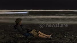 Stunning time-lapse shows California's glowing waves