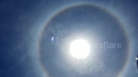 Solar halo seen from Indian River Lagoon on Florida's east coast