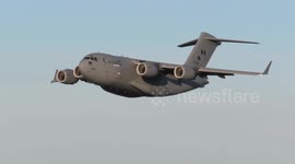 Watch massive Canadian C-17 aircraft take off