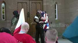 Marriage proposal to Team USA fighter after winning IMCF 16 v 16 Gold at Scone Palace, Scotland