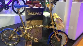 亚洲自行车展上海举行 奢华土豪金自行车亮相售价38.8万