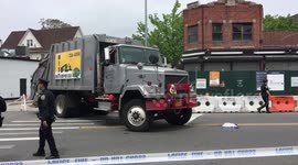 Garbage truck runs over woman in Brooklyn