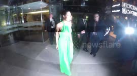 Myleene Klass almost takes a tumble as she leaves NHS charity awards