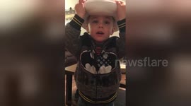 3-year-old boy gets a potty stuck on his head
