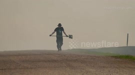 Fire Crews Battle Brush Fire Threatening House - Saskatoon, May 6th
