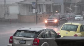 Wind driven Heavy rain