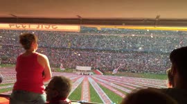 FC Bayern getting presented the Bundesliga trophy and celebrating it at the Allianz Arena