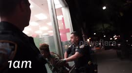 4 NYPD SUV's trun up to arrest woman for not paying for subway
