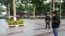 Bull whip practice in Xian China