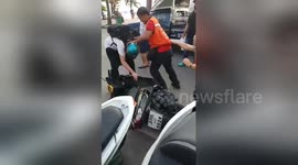 Thai taxi driver kicks German tourist in head in unprovoked attack