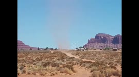 Dust devils in Monument Valley