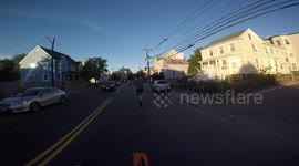 Several guys trying to escape from the police and see what a break